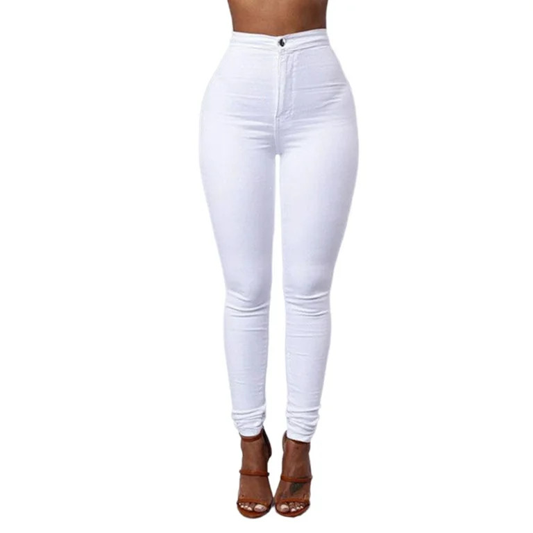 Women's Skinny Fit Sexy Stretch Denim Pants High Waist Slim Butt Lift Pencil Jeans Trousers - Wal... | Walmart (US)