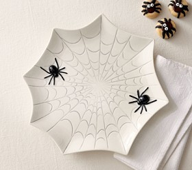 Rifle Paper Co. Halloween Ceramic Spiderweb Platter | Pottery Barn Kids