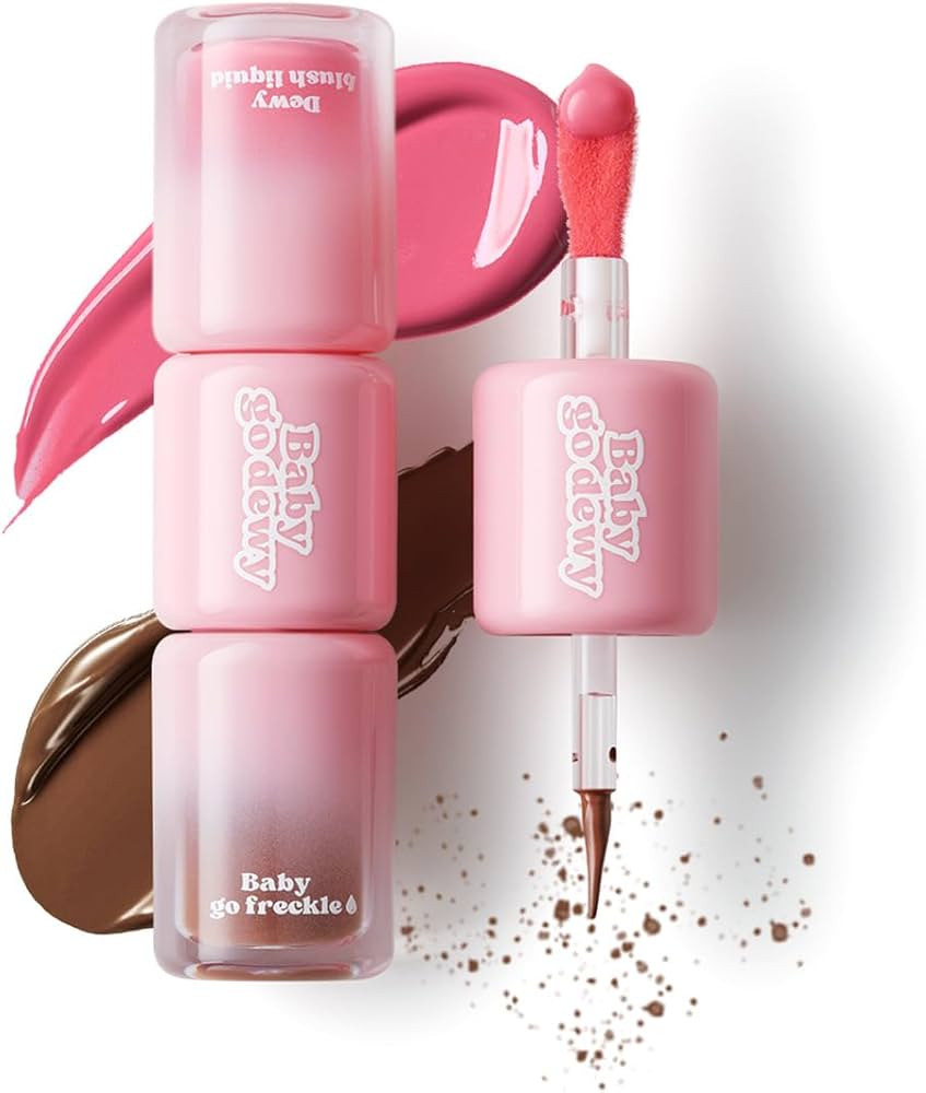 Baby Go Dewy [Blush & Freckles 2-in-1] Liquid Blush with Freckle Pen, Buildable & Waterproof, Lon... | Amazon (US)