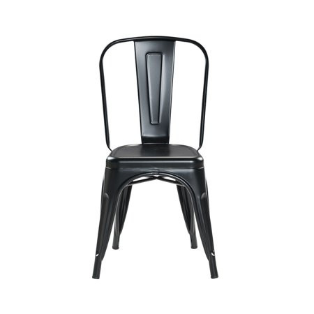 Black Metal Industrial Rustic Dining Chairs (Set of 4) | Walmart (US)