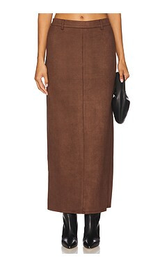 ALL THE WAYS Bailey Faux Suede Skirt in Brown from Revolve.com | Revolve Clothing (Global)