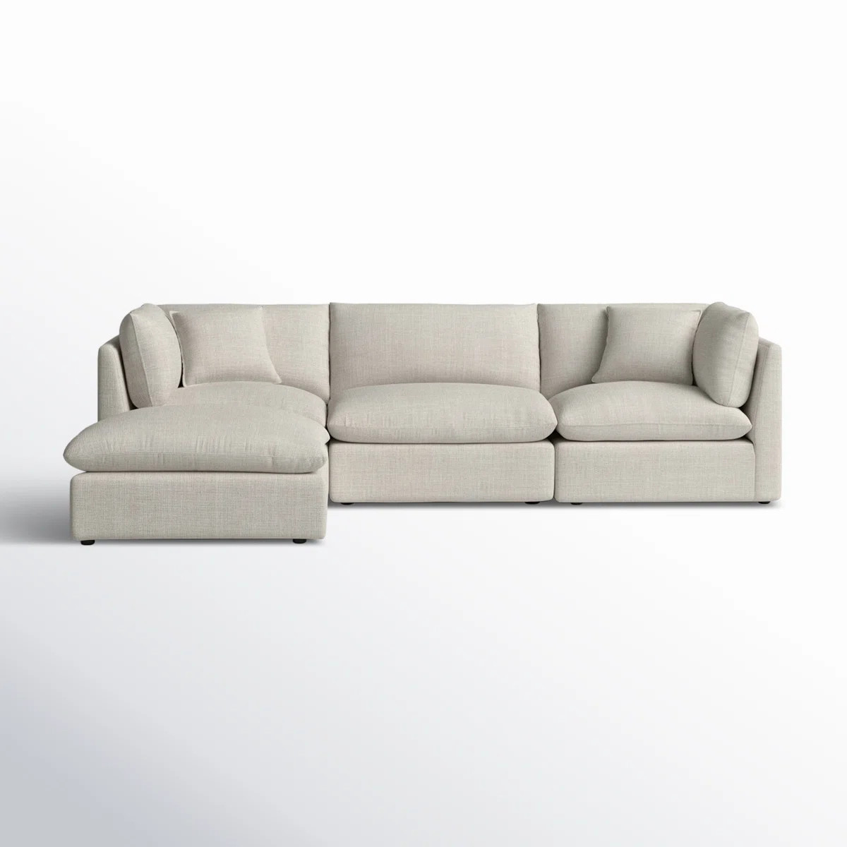 Annabella 4 - Piece Modular Upholstered Reversible Chaise Sectional | Wayfair North America