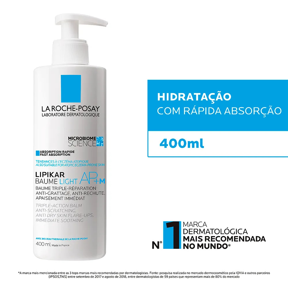 Creme Hidratante Corporal La Roche-Posay Lipikar Baume Light AP+M 400 ml | Amobeleza (BR)