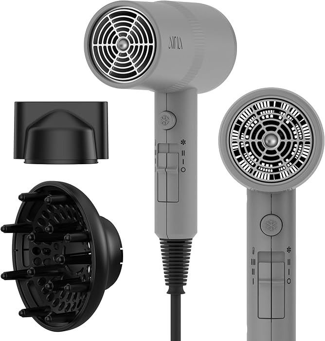 AINA Hair Dryer with Diffuser, Blow Dryer for Women | Advanced Ionic Technology, Ceramic Coating ... | Amazon (US)