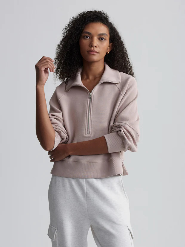 Milano Half-Zip Sweat6 ReviewsWith its ribbed, structured design and cropped length, the Milano a... | Varley US