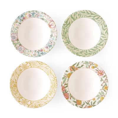 Spode Morris & Co Bistro Pasta Bowl, Set of 4 Large Bowls with Assorted Designs, 10.5 Inch, made of Fine Earthenware, Dishwasher Safe, Made in England | Target