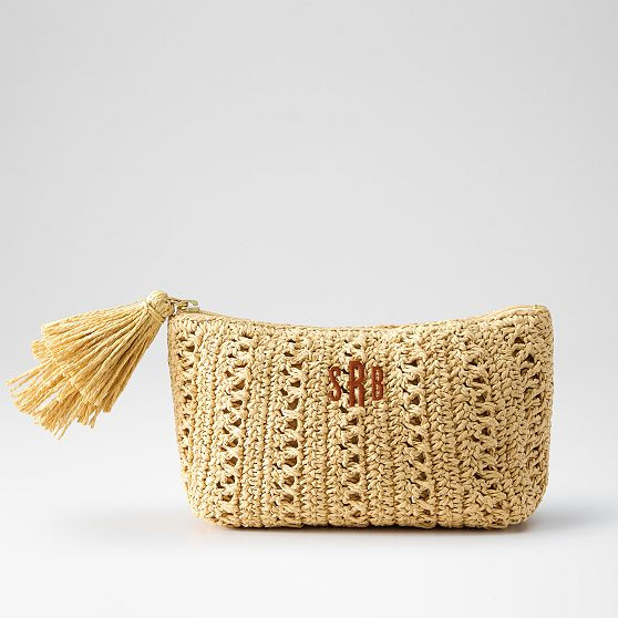 Soleil Raffia Tassel Pouch | Mark and Graham