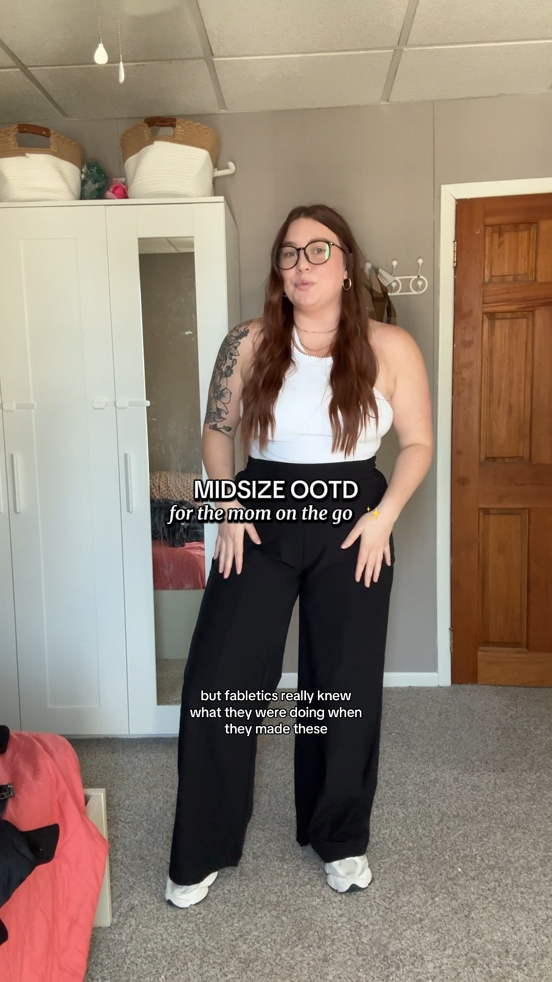 #fableticspartner As a mom who chases her toddler around all day, these wide leg pants from Fabletics are EVERYTHING. Comfortable AND cute!

OOTD, midsize fashion, midsize style, size 14, activewear, office wear, work pants, office style, midsize mom, mom outfit, everyday mom style, outfit of the day, bomber jacket, wide leg pants, chunky sneakers, new balance 9060

#LTKActive #LTKMidsize #LTKStyleTip