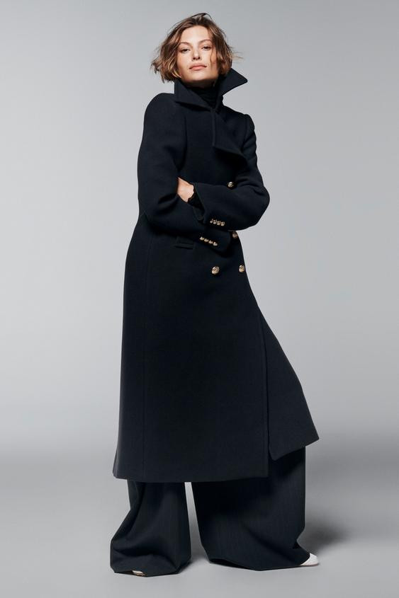 LONG WOOL BLEND COAT ZW COLLECTION | Zara UK