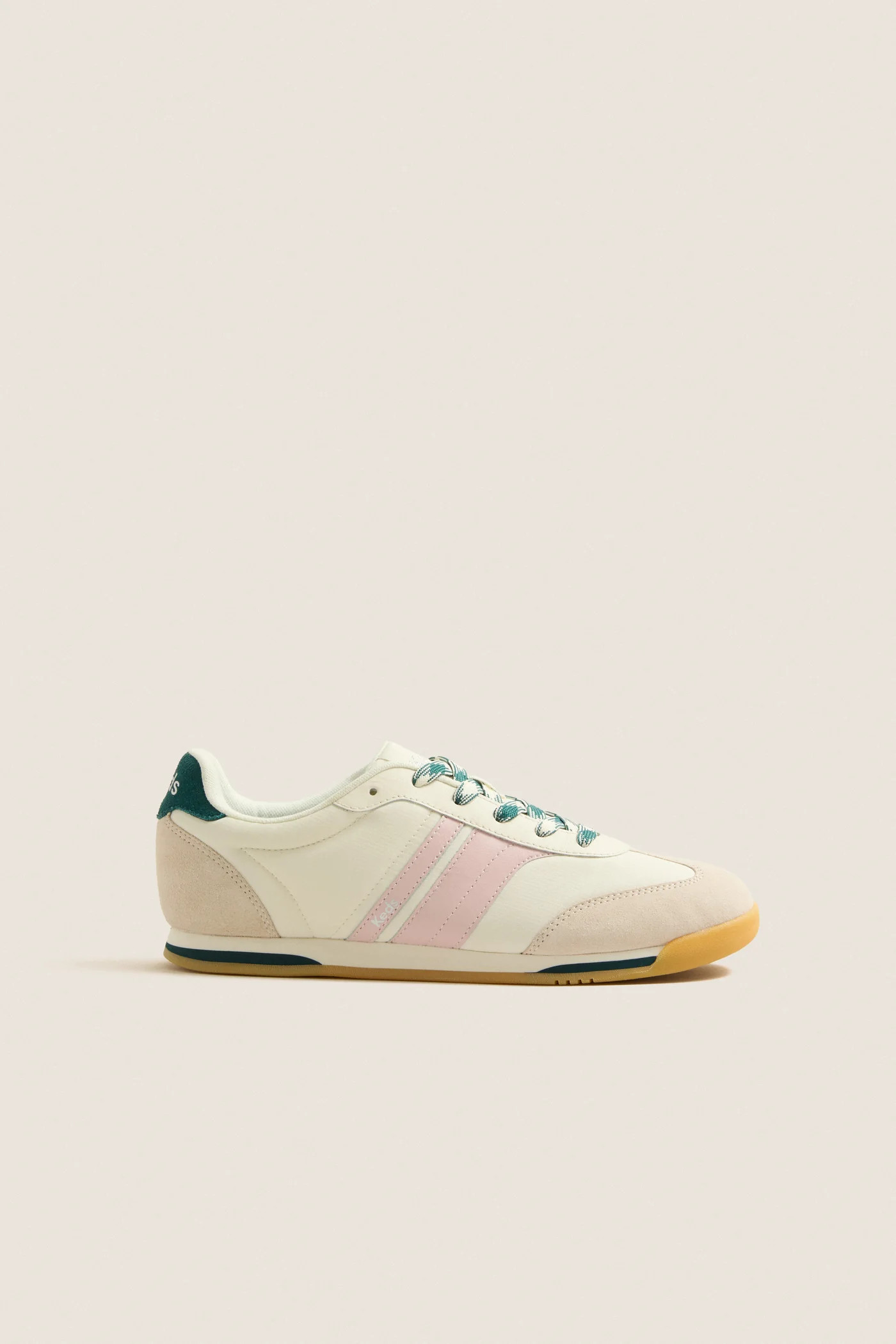Egret with Dark Teal Revival Nylon Suede Sneakers | Tuckernuck (US)