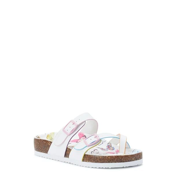 Wonder Nation Little and Big Girls 2 Buckle Toe Sandals, Sizes 13-5 - Walmart.com | Walmart (US)