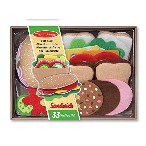 melissa & doug felt food sandwich play food set (33 pcs) - Walmart.com | Walmart (US)