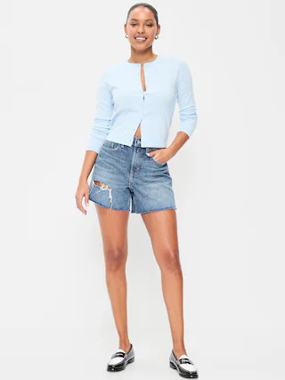 High-Waisted Baggy Shorts -- 5-inch inseam | Old Navy (US)