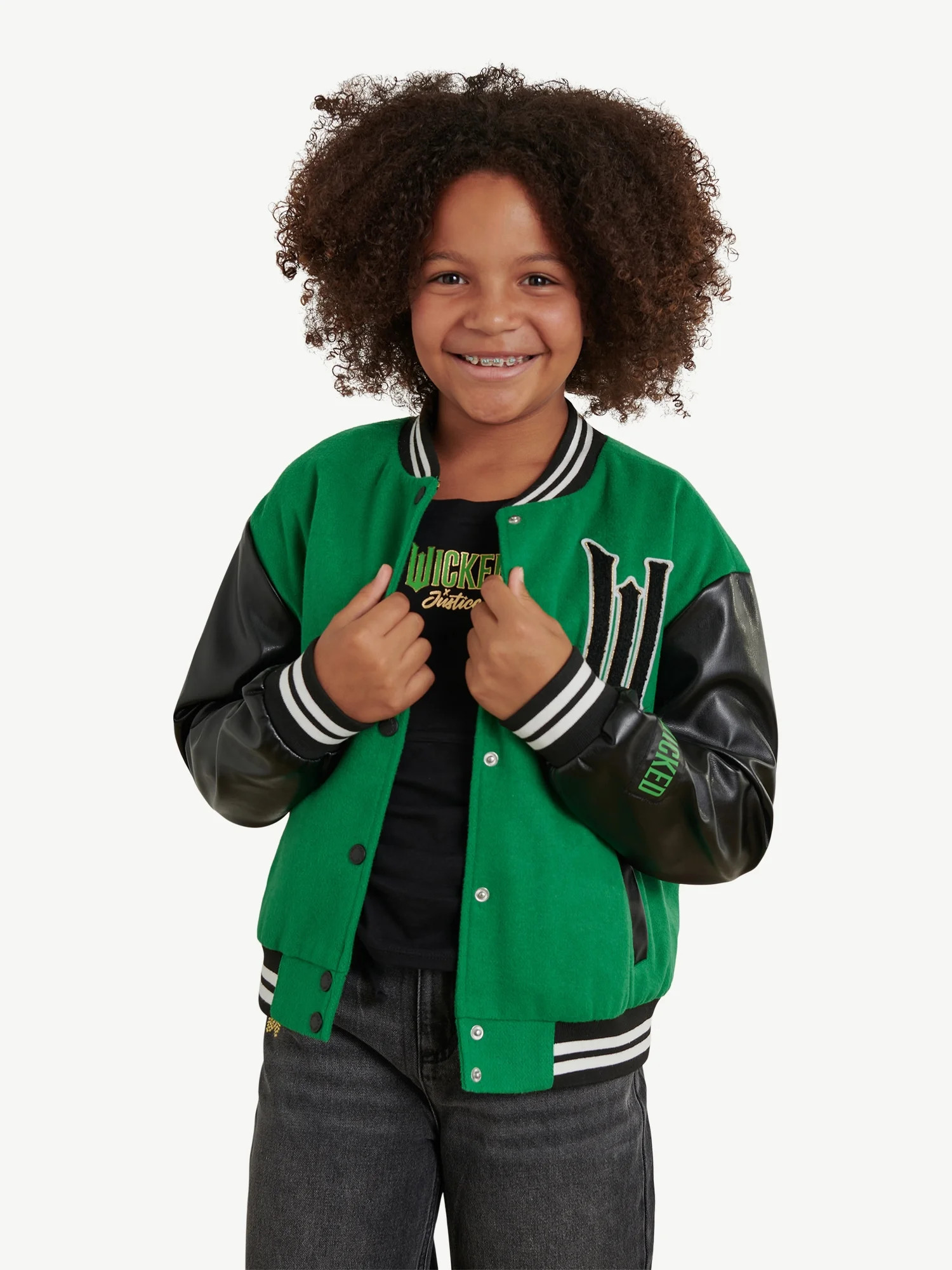 Justice Girls Wicked Varsity Jacket, Sizes XS-XLP | Walmart (US)