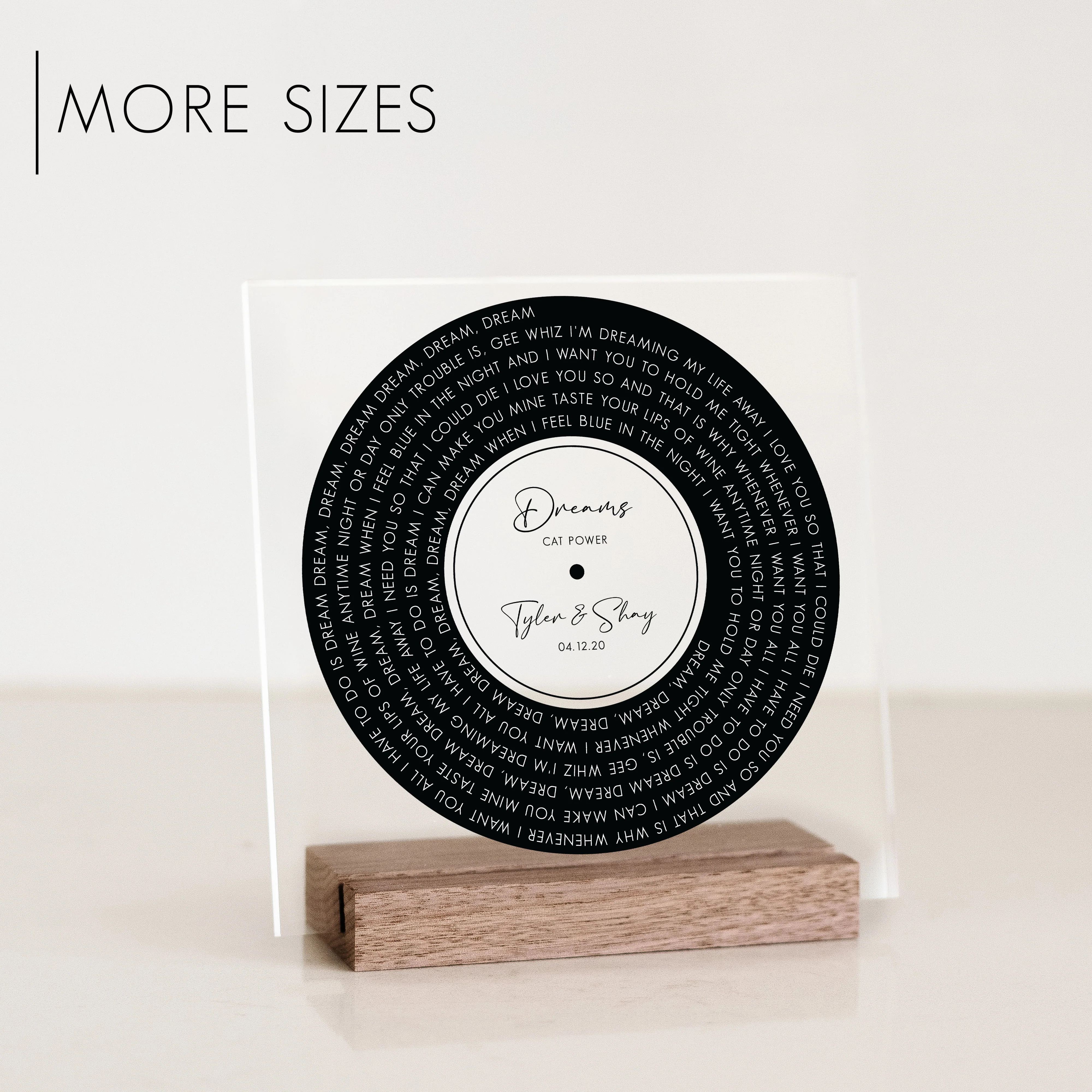 Custom Acrylic Vinyl Record | Style 2 | Circle and Square Decor 