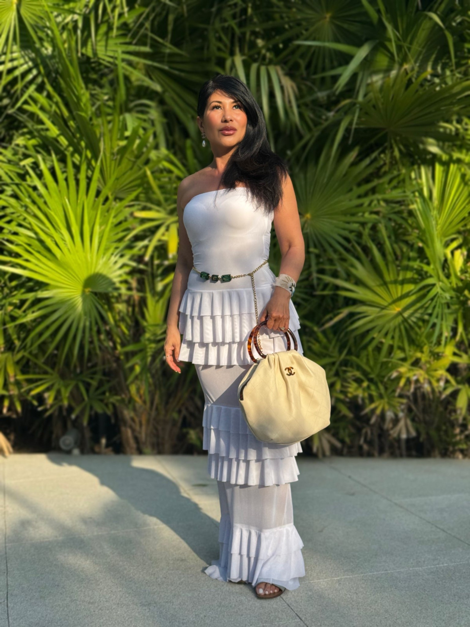 White maxi ruffled dress #whitedress#ruffles 

#LTKdayinmylife