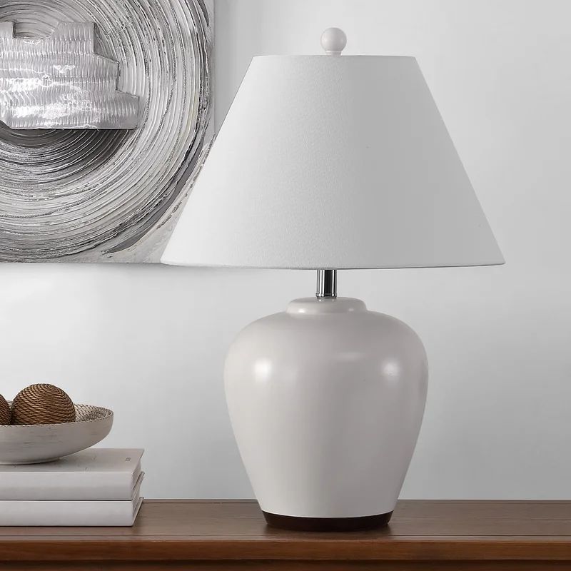 Vahide 25" White Table Lamp | Wayfair North America