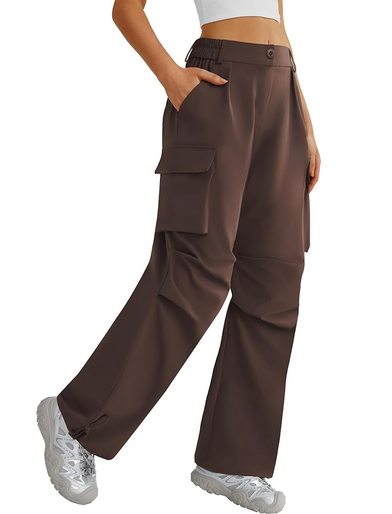 Women’s Hiking Pants Wide Leg Cargo Pants Quick Dry Lightweight Water-Resistant Travel Casual T... | Amazon (US)