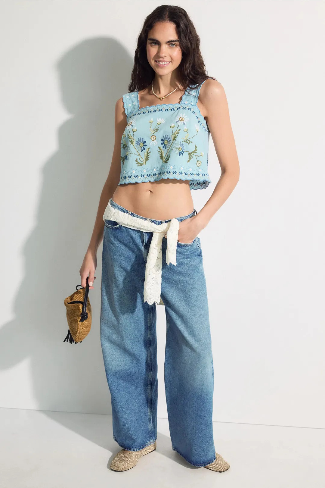 Sea New York Audra Embroidery Tank Top | Rent the Runway