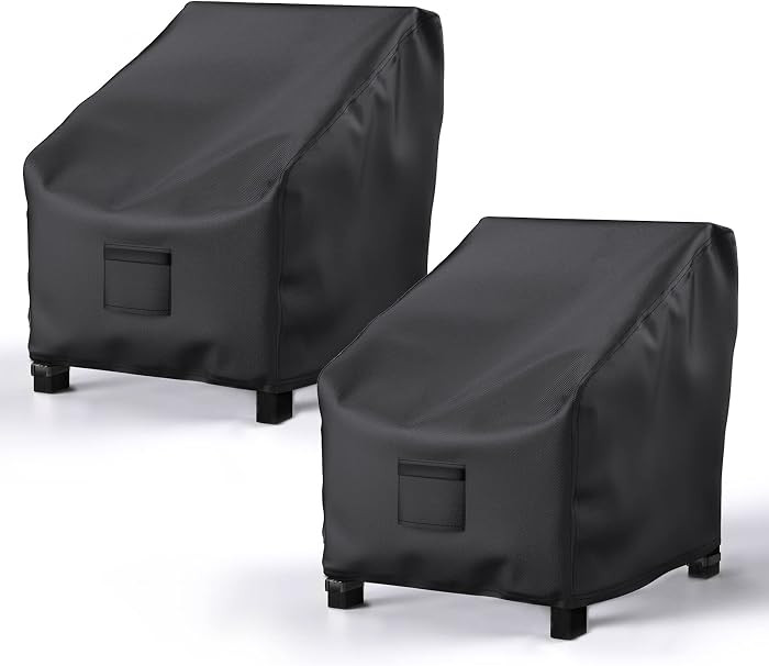 Patio Chair Covers for Outdoor Furniture Waterproof 2 Pack, Lawn Chair Covers 600D Heavy Duty Oxf... | Amazon (US)
