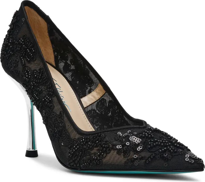 Betsey Johnson Jenii Sequin Mesh Pump (Women) | Nordstrom | Nordstrom