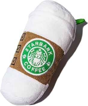 Coffee-Shaped Plush Toy with Squeaker for Dogs (Starbarks Coffee, 6.5 x 3 inches, All Breed Sizes... | Amazon (US)