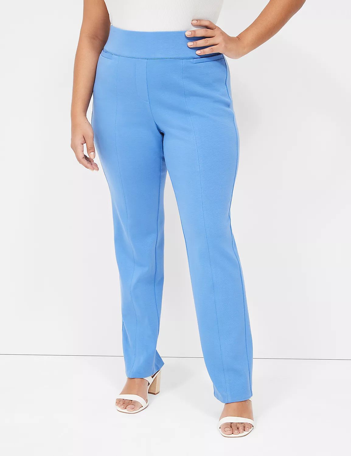 Pull-On Ottoman Ponte Straight Leg Pant | LaneBryant | Lane Bryant (US)