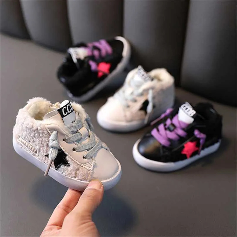 Autumn/Winter Baby Shoes Toddler Boys Girls Sneakers Star Warm Plush Cotton Outdoor Kids Fashion ... | DHGate