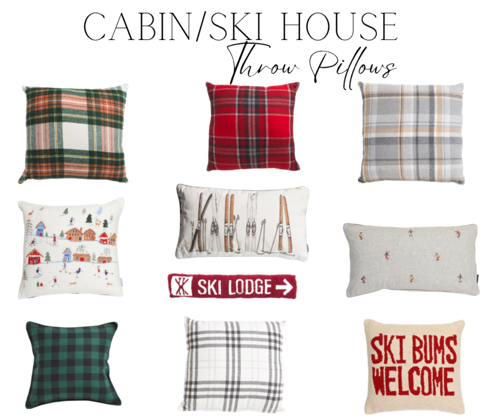 Cabin or ski house throw pillows!  I love these styles, so cute and fun.  They’re great additions for any rustic retreat, just in time for ski season! 

#LTKunder50 #LTKSeasonal #LTKhome