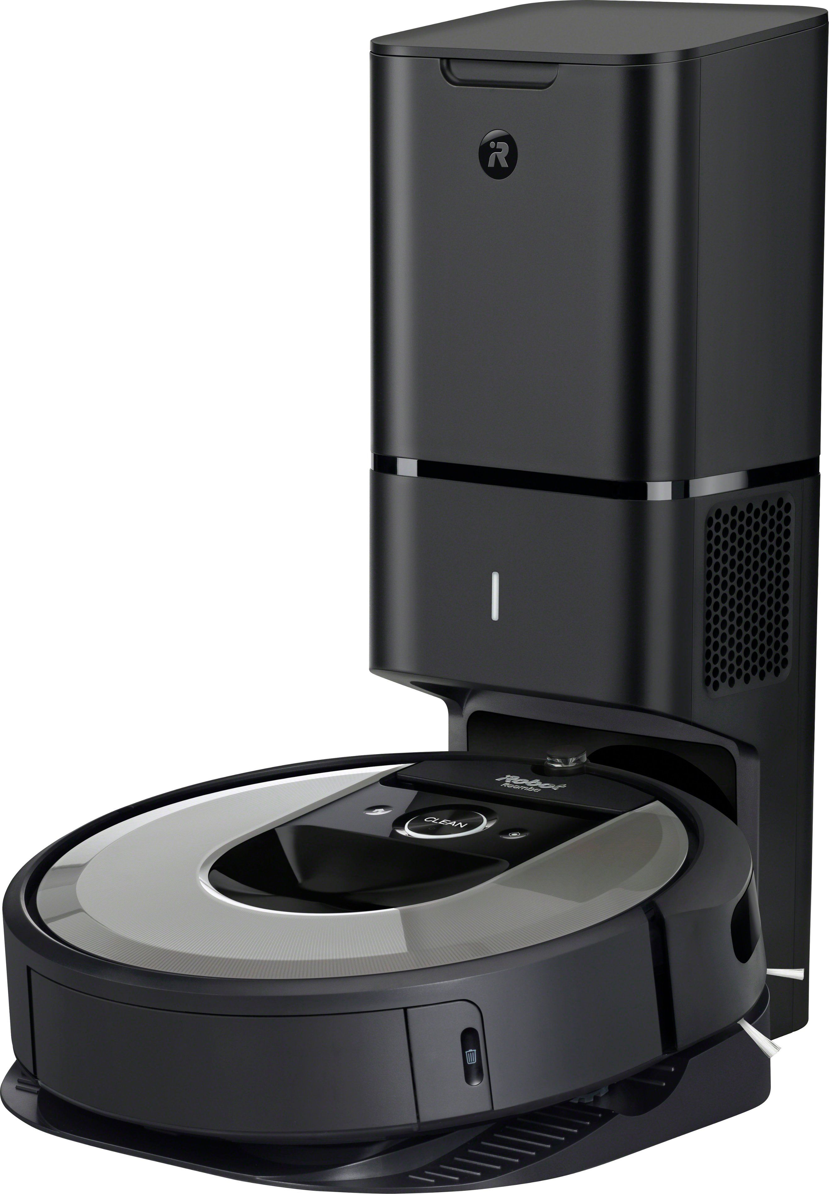 iRobot Roomba i8+ (8550) Wi-Fi Connected Self-Emptying Robot Vacuum Medium Silver i855020 - Best ... | Best Buy U.S.
