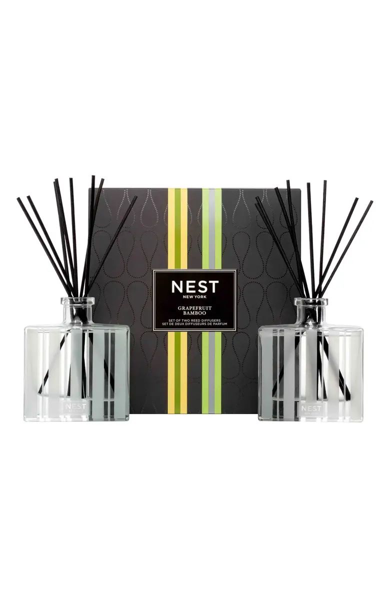 NEST New York Grapefruit & Bamboo Reed Diffuser Duo $124 Value | Nordstrom | Nordstrom