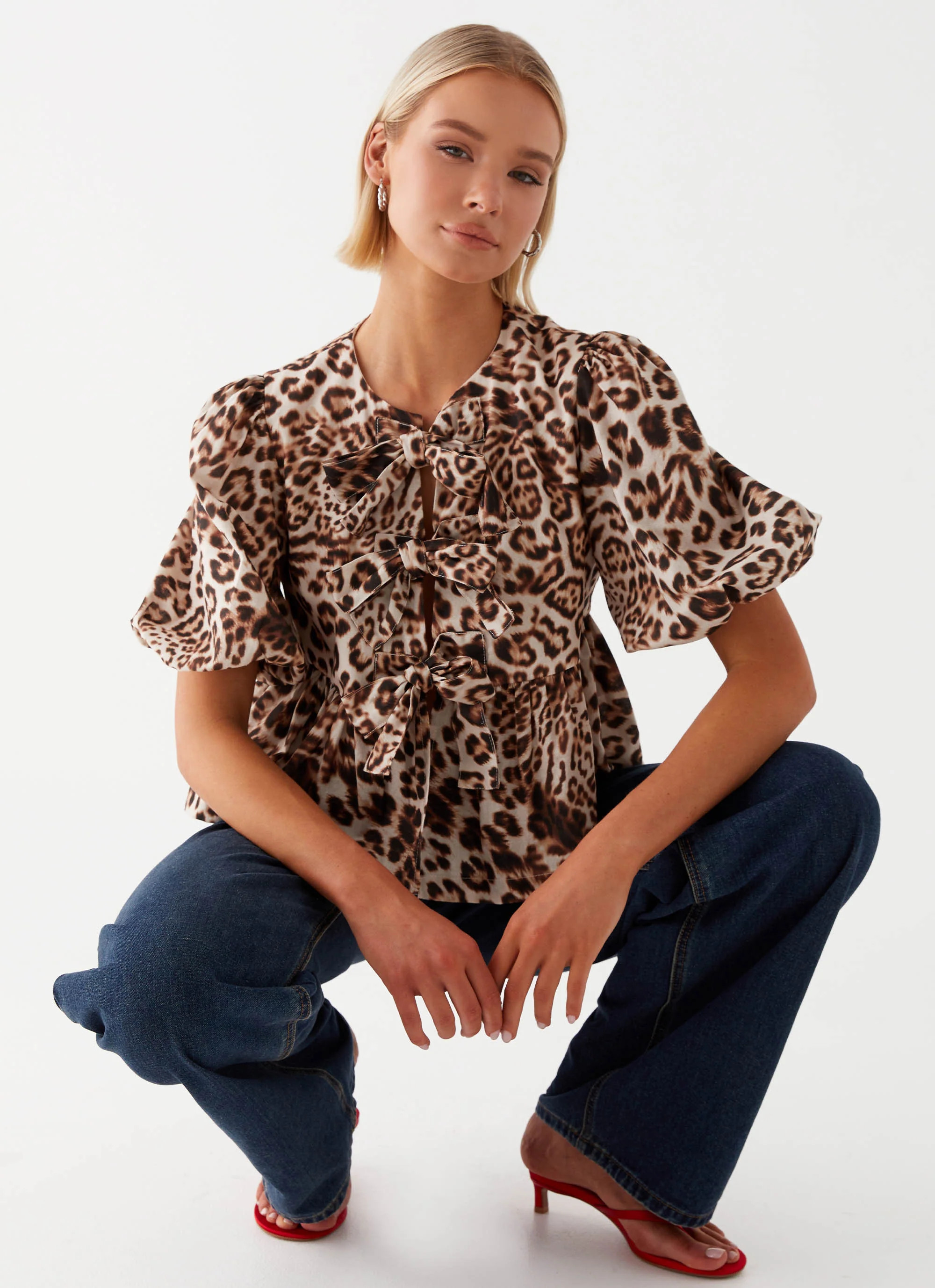 Western Wind Tie Top - Leopard | Peppermayo (Global)