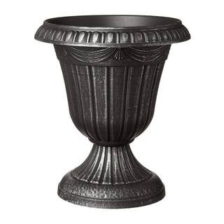 Arcadia Garden Products Traditional 10 in. x 12 in. Silver Plastic Urn PL20SL - The Home Depot | The Home Depot