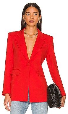 LITA by Ciara Bright Blazer in Fiery Red from Revolve.com | Revolve Clothing (Global)