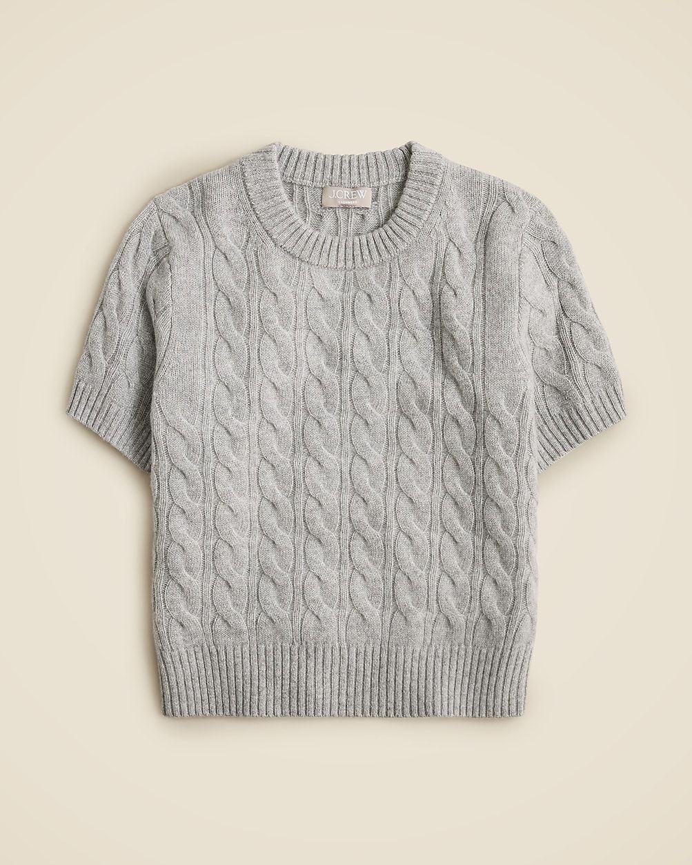 Cashmere cable-knit T-shirt | J. Crew US