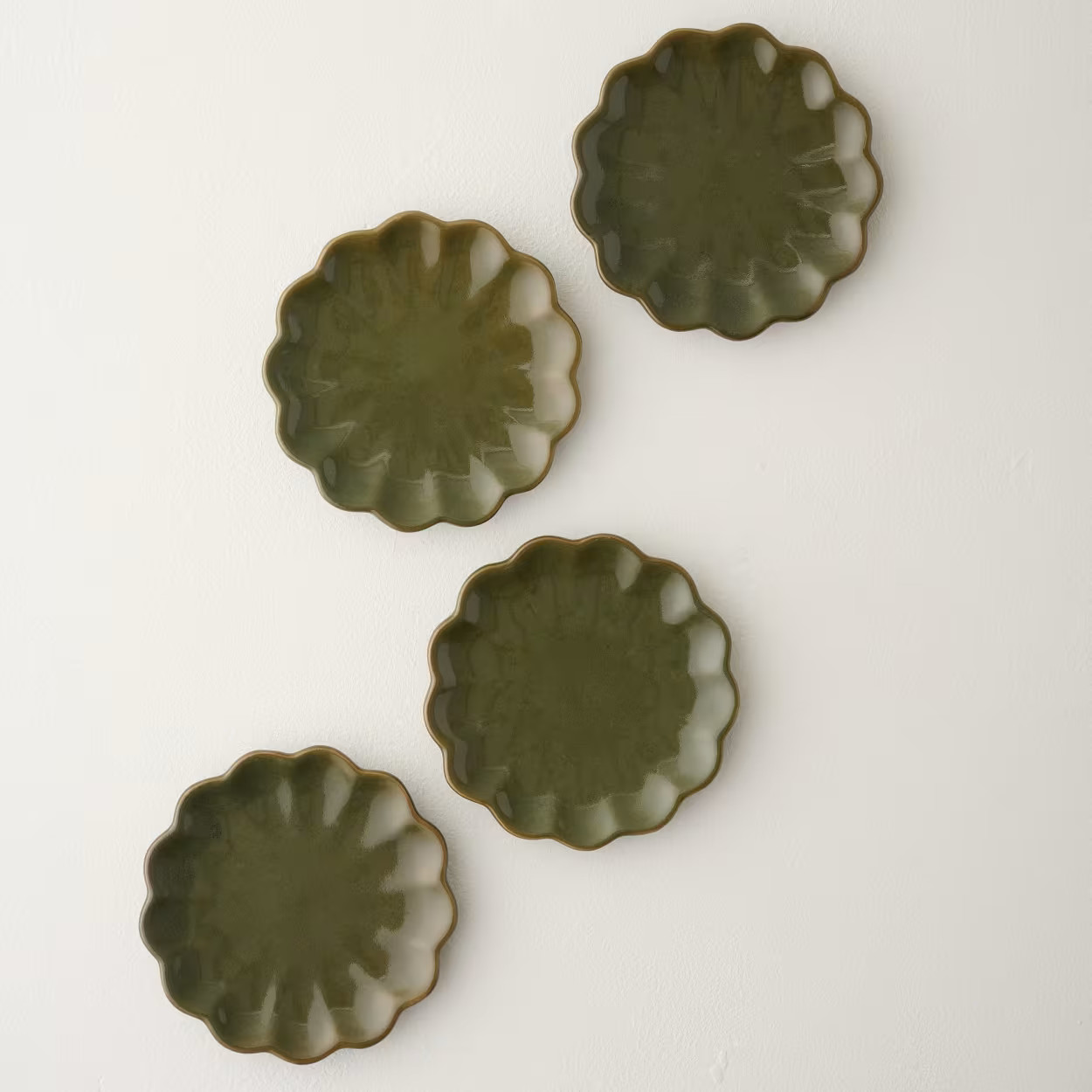Sage Scalloped Edge Coaster Set of Four | Magnolia