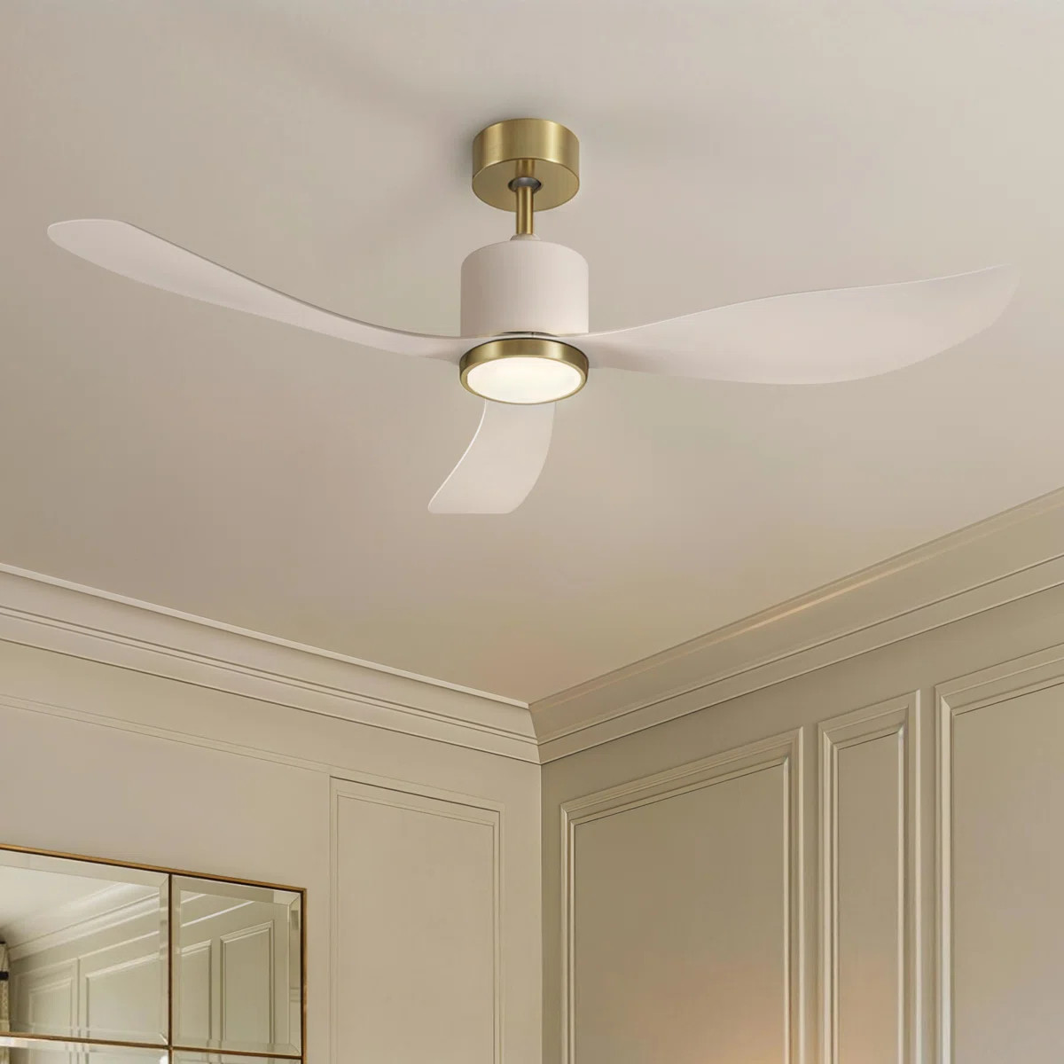 52" Sleek Modern Ceiling Fan | Energy Efficient DC Motor & Memory LED Light | Quiet Airflow for B... | Wayfair North America
