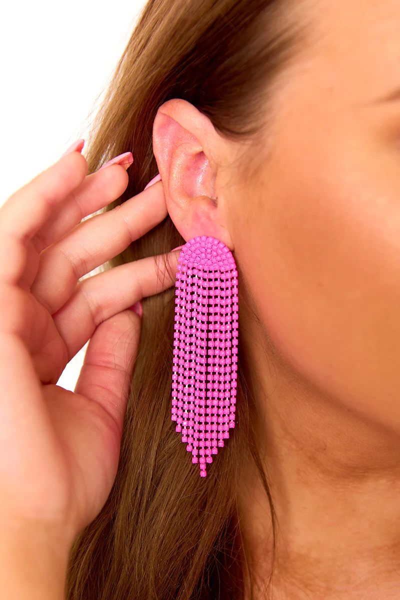 BuddyLove X Treasure Jewels | Jelly Statement Earrings | Neon Pink | BuddyLove
