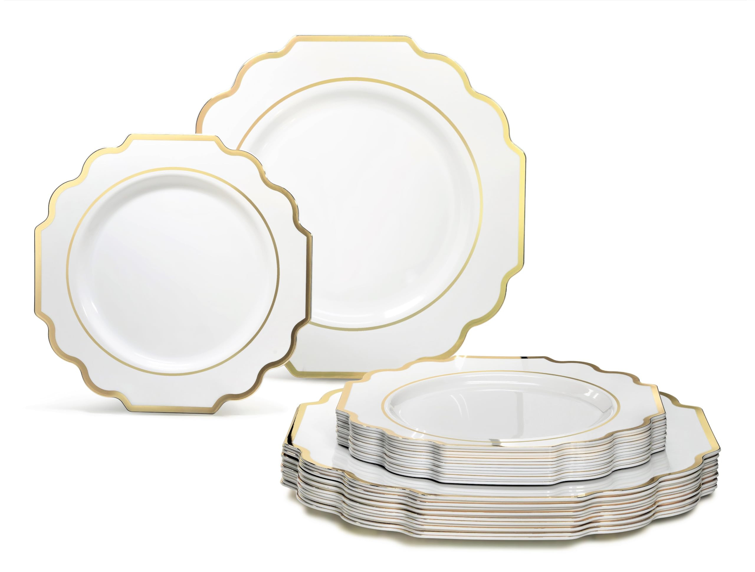 " OCCASIONS " 50 Plates Pack (25 Guests)-Heavyweight Wedding Party Disposable Plastic Plate Set -... | Amazon (US)