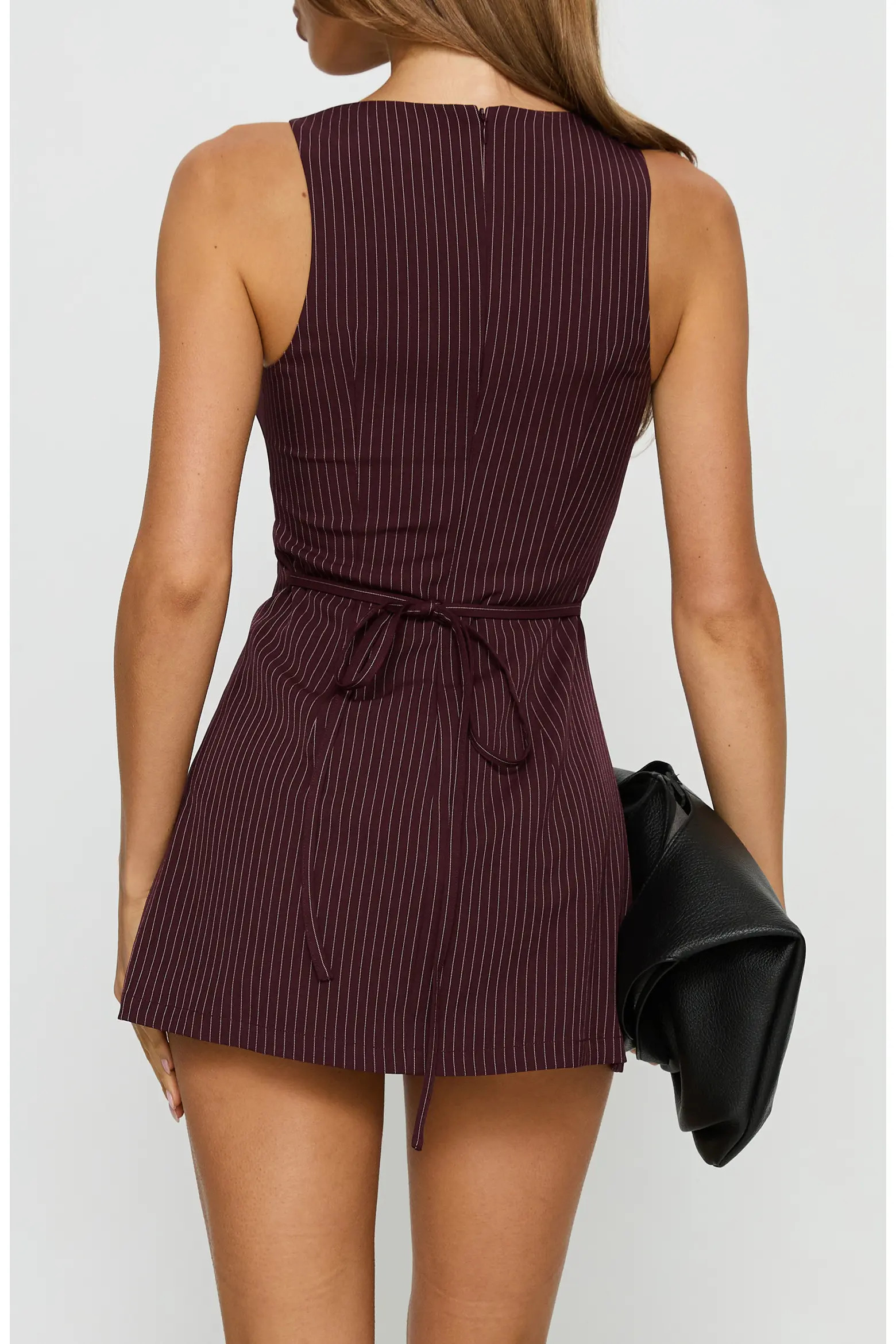Princess Polly Yumiko Pinstripe Sleeveless Skirted Romper (Women) | Nordstrom | Nordstrom