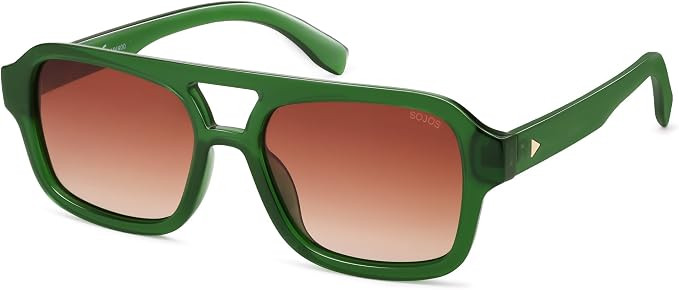 SOJOS Retro Aviator Sunglasses for Womens Mens Polarized Trendy Square Designer Inspired Shades 8... | Amazon (US)