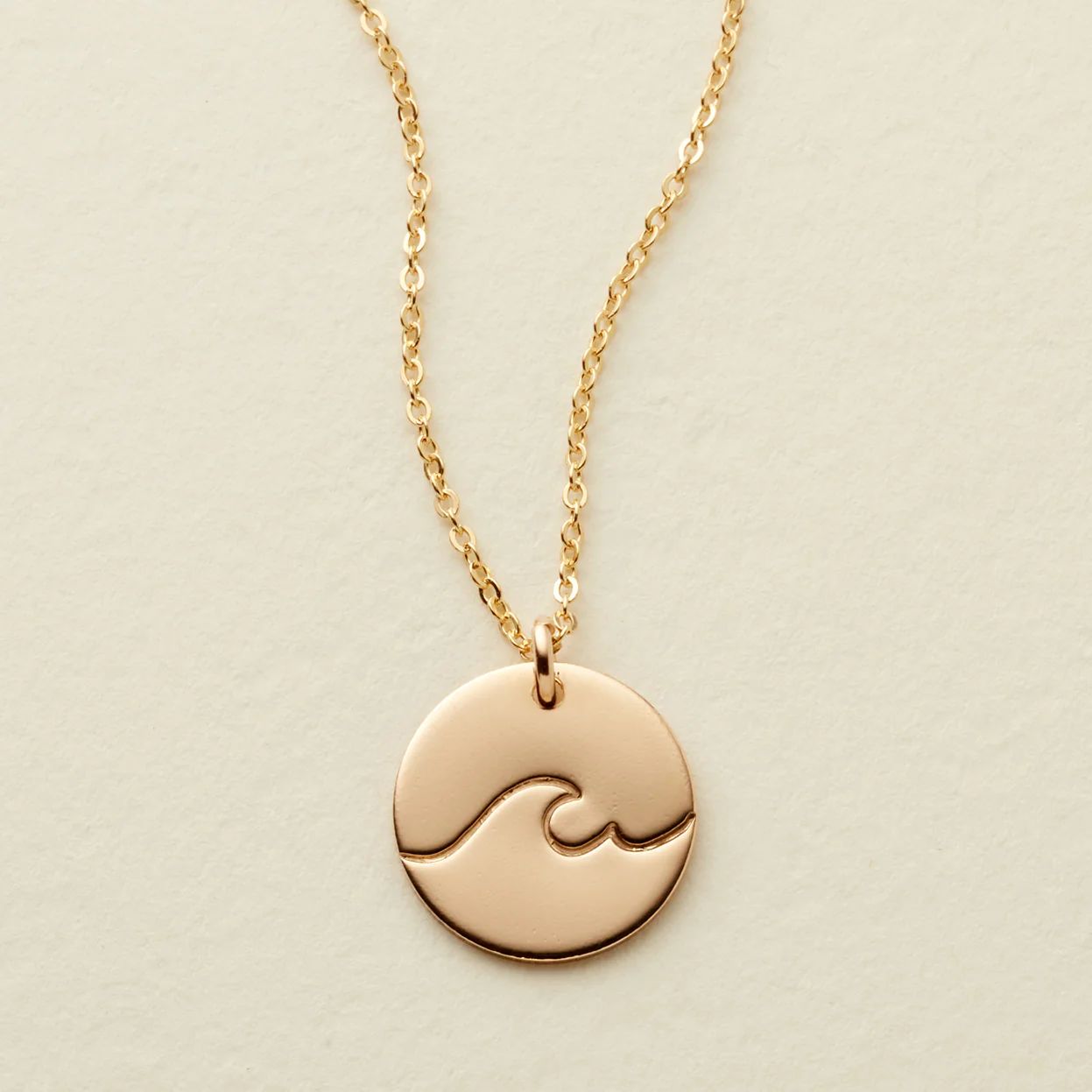 The Wave Disc Necklace - 1/2" | Made by Mary (US)