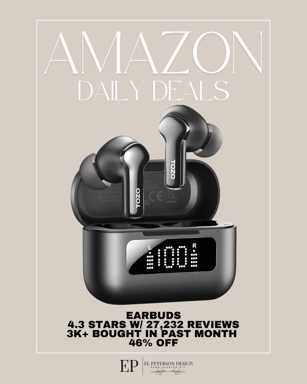 Amazon Daily Deals
Earbuds

#LTKSaleAlert