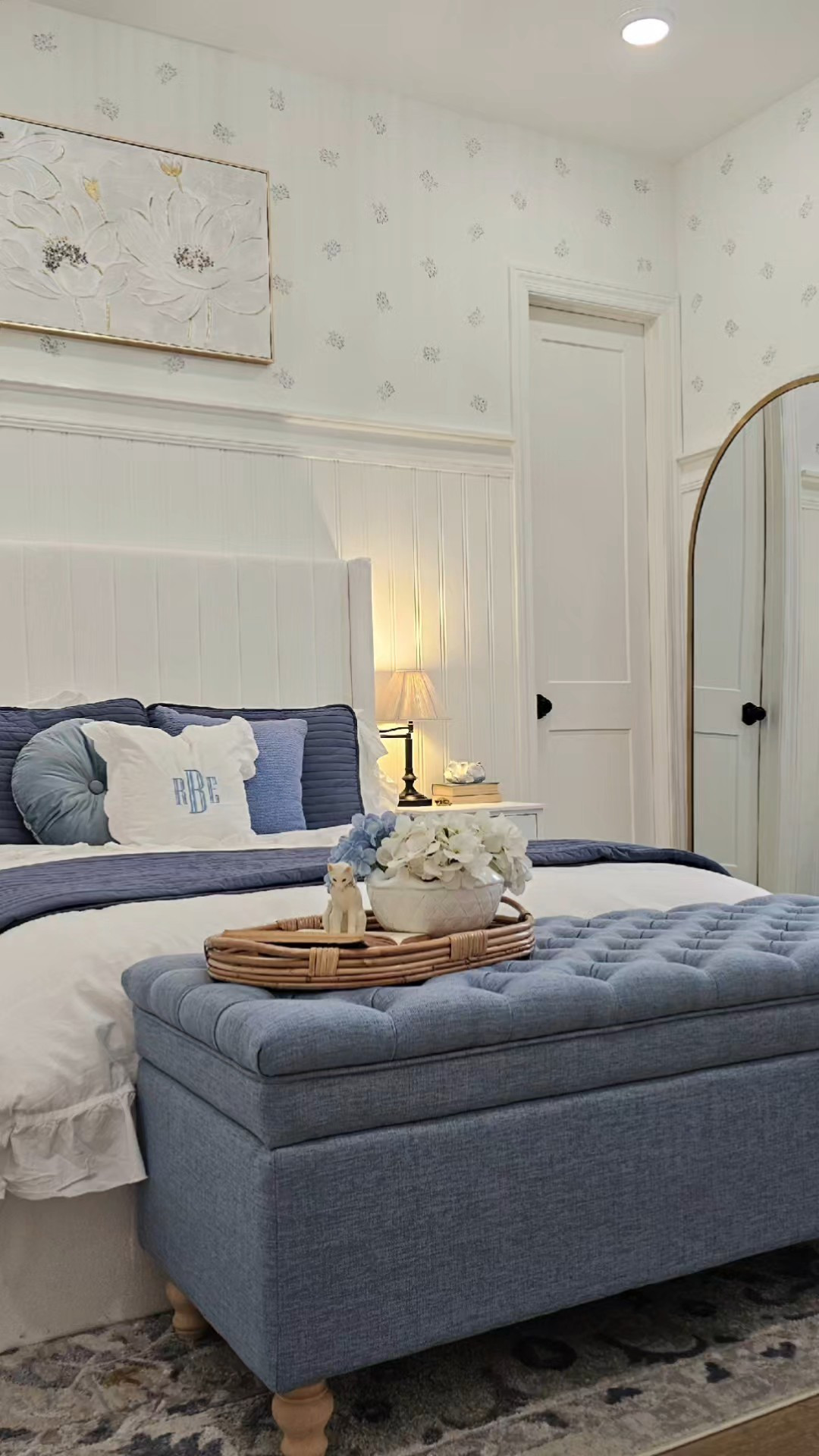 The perfect blue and white girls room. She want pottery barn love shack fancy, beach, cottage vibes. See the whole makeover on my YouTube channel Julie's Designs and Signs 

#LTKHome