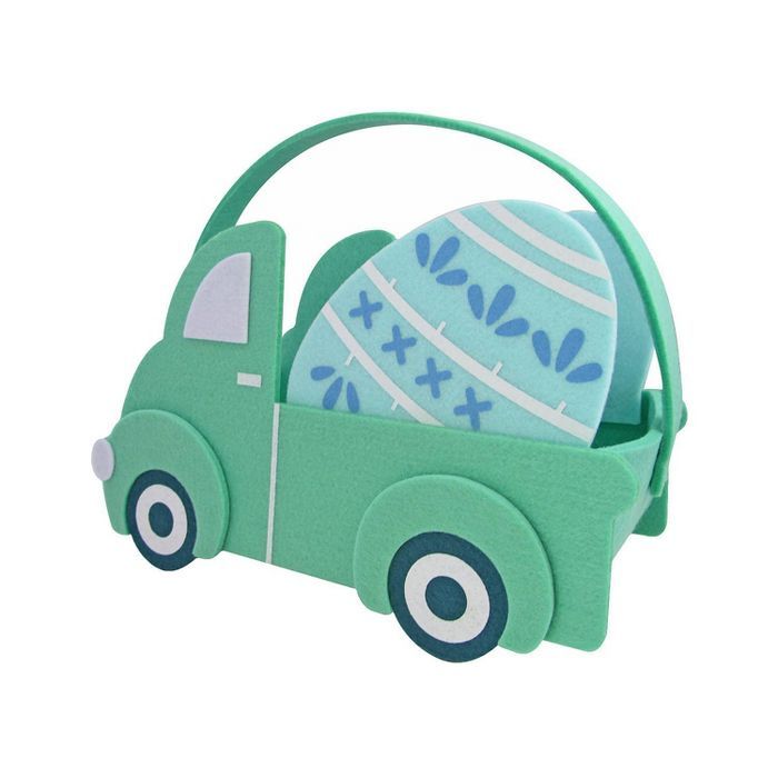 Felt Easter Basket Green Truck - Spritz™ | Target