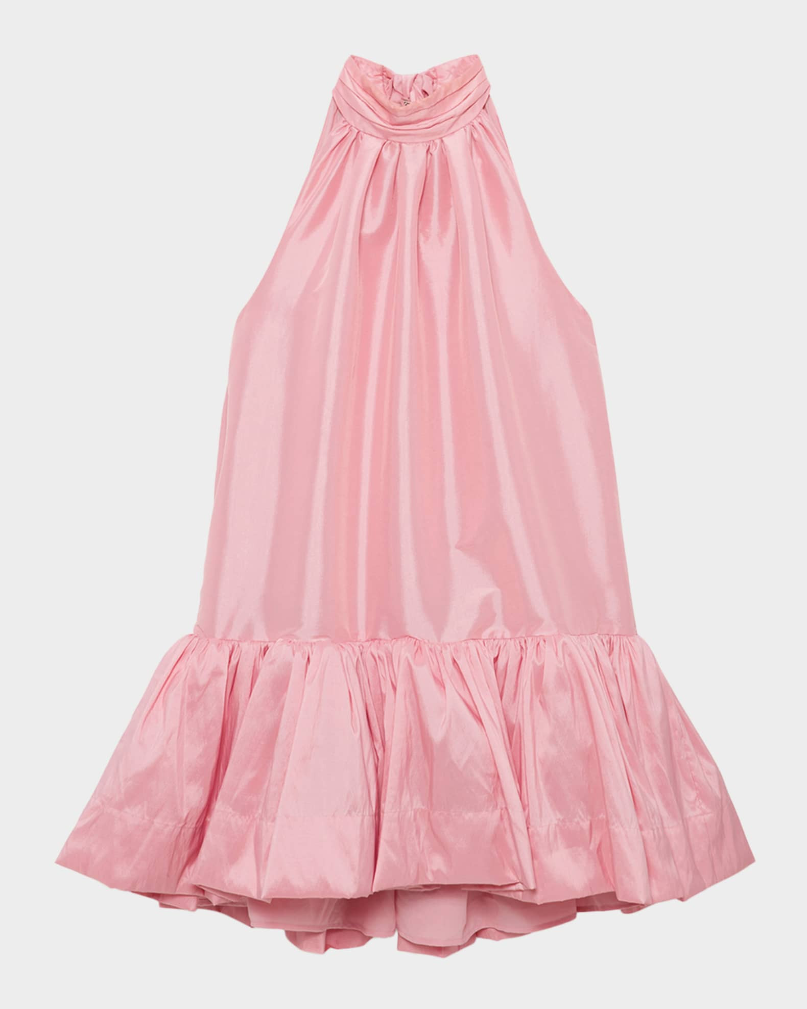 SIMKHAI Hope Taffeta Bow Tie Mini Dress | Neiman Marcus