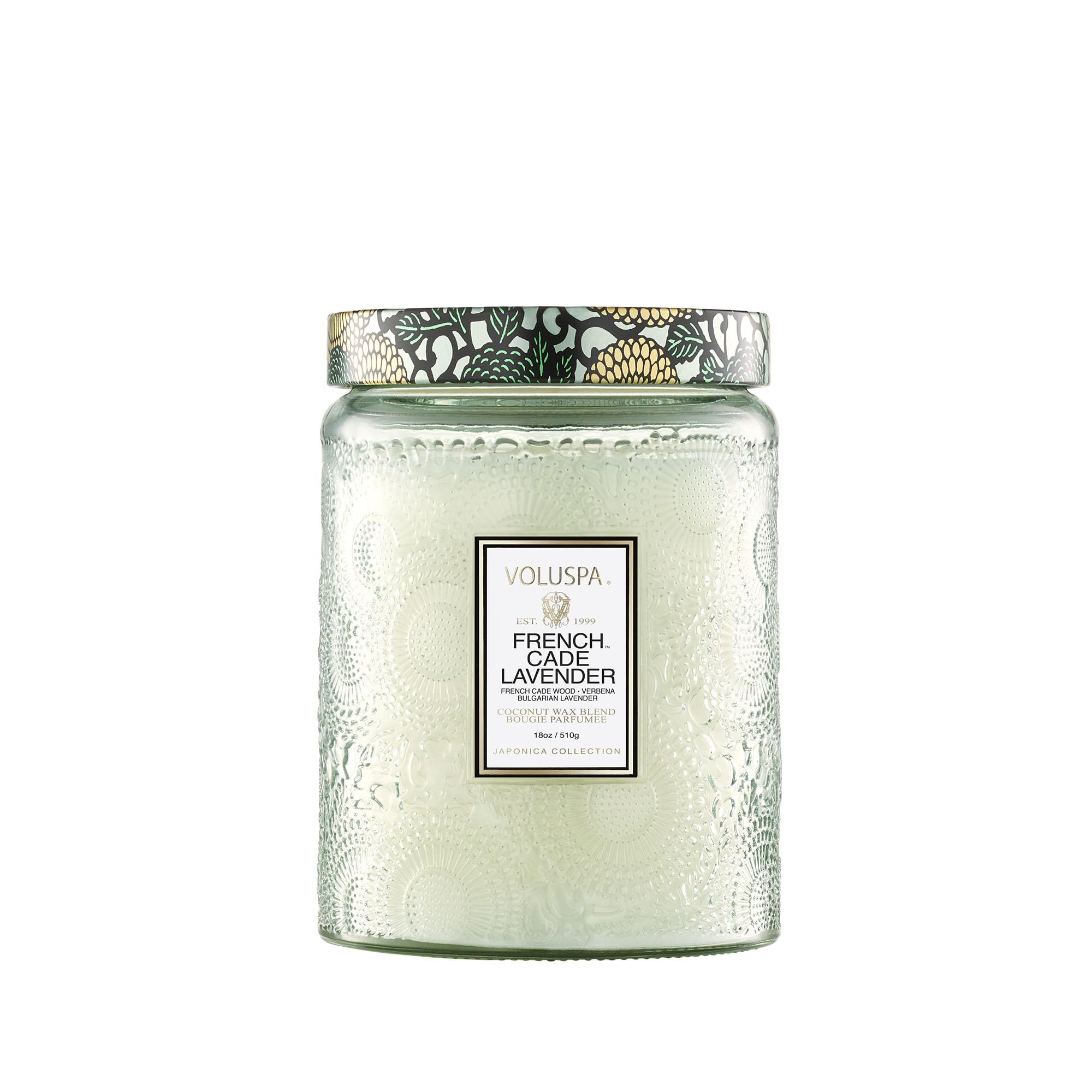 Voluspa French Cade Lavender Candle, 18 oz, Coconut Wax Blend, Scented Candles for Home, 100 Hour... | Amazon (US)