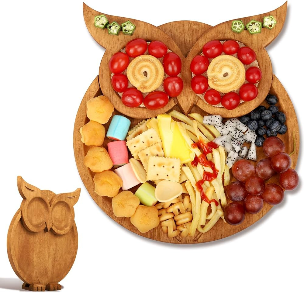 Unique Owl Large Charcuterie Board, 12" Funny Aperitif Board Wine Meat Cheese Platter Large Charc... | Amazon (US)