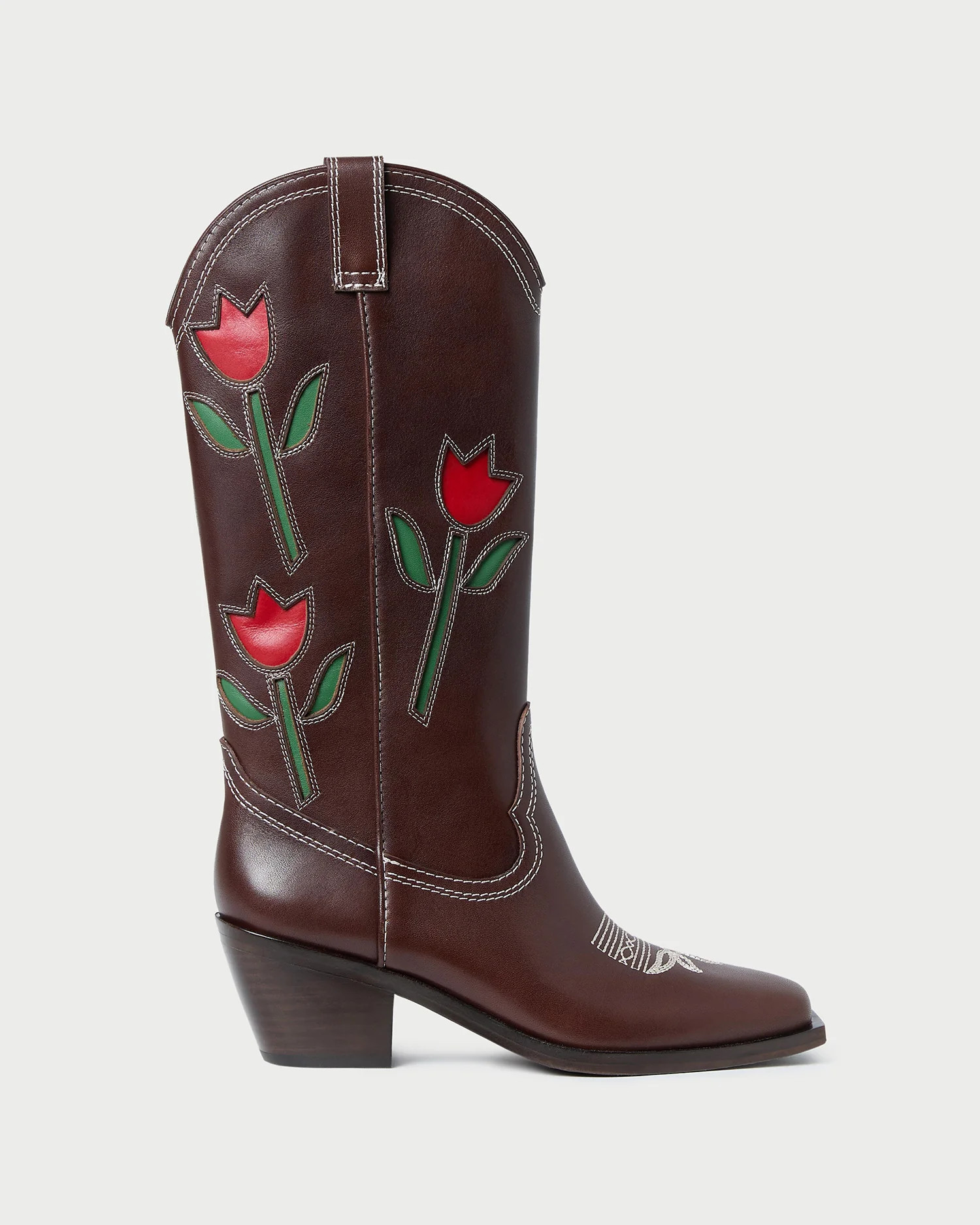 Wilder Black Tulip Leather Boot | Loeffler Randall