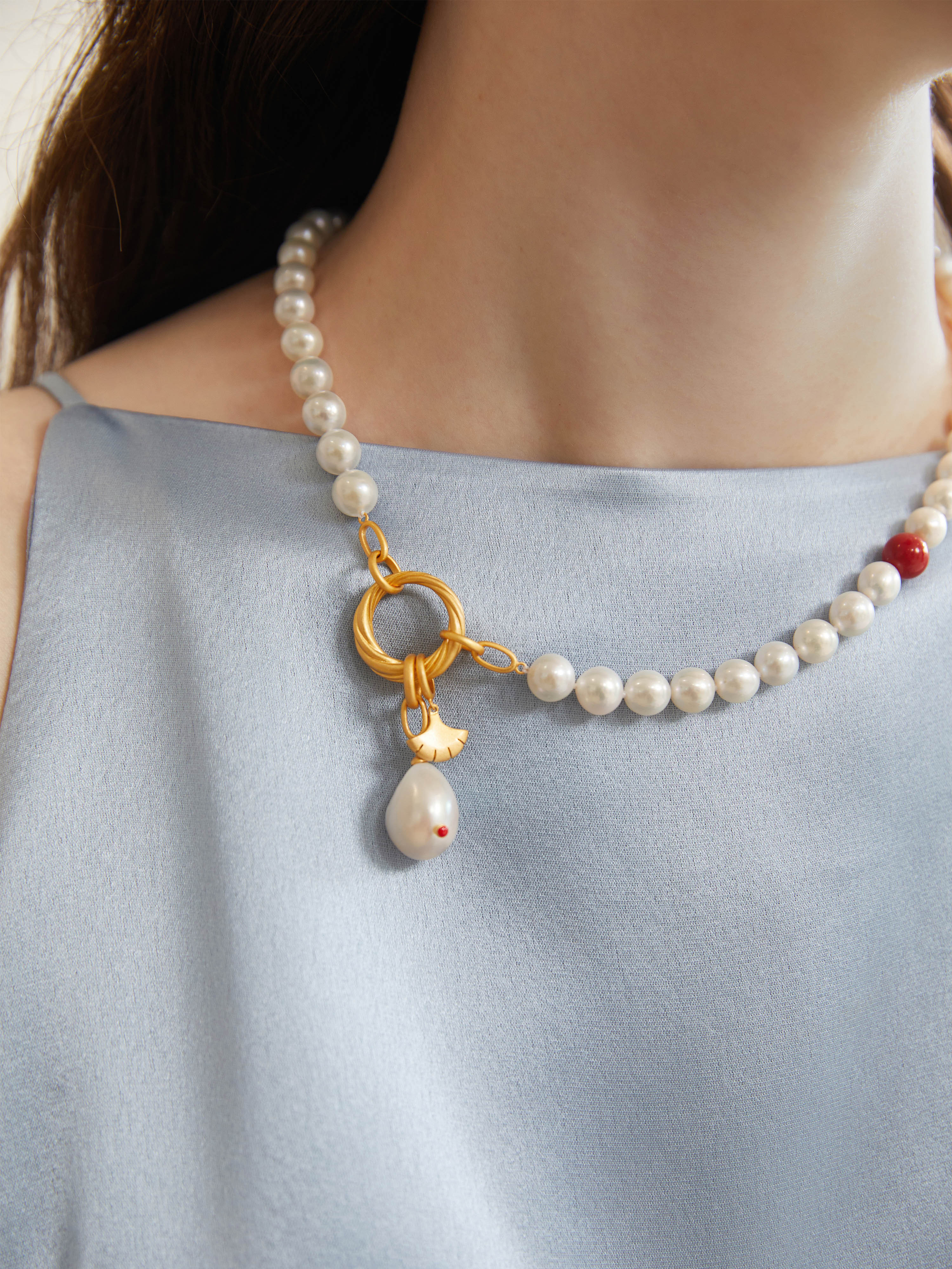「WAVE」Pearl Choker | Ibiwako
